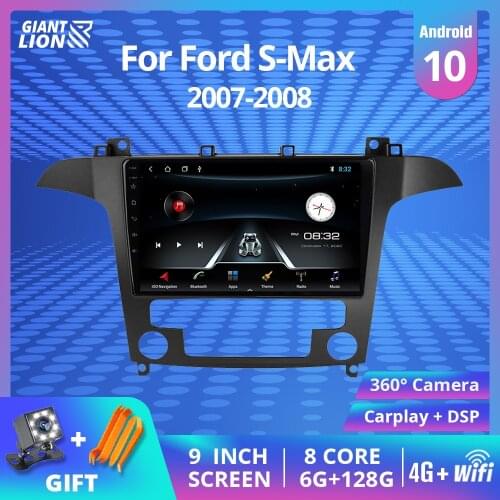 9'' IPS Car Radio Android 9.0 Auto Stereo Multimedia For Ford S-Max Ford S Max 2007 2008 GPS Navi Navigation WiFi Car DVD Player