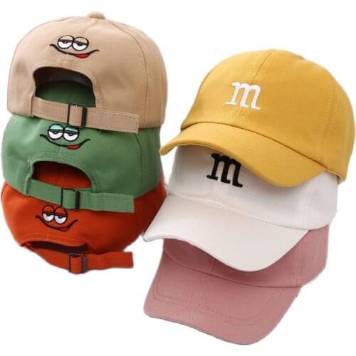 Doitbest Candy colors Children Baseball Cap HipHop For 1 to 4 Years old Embroidery M kids Sun Hat Boys Girls Caps snapback hats