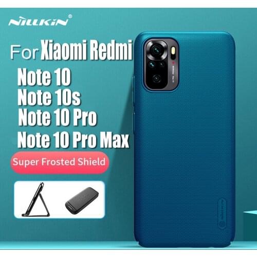 For Xiaomi Redmi Note 10 Case NILLKIN Frosted Shield PC Hard Back Cover For Redmi Note 10 Pro Max /10s Protection Case
