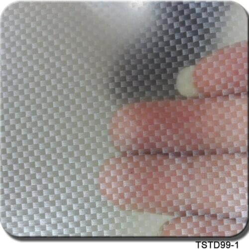 CSTD99-1 1mX50m hydrographic transparent and white carbon fiber water transfer film