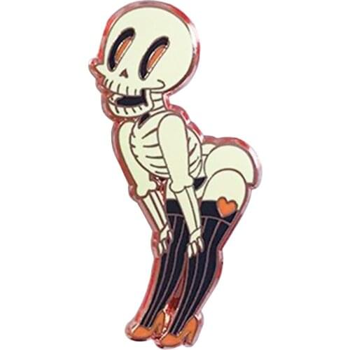 Sassy Skeleton Enamel Pin