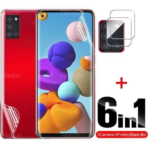 6 IN 1 Hydrogel Film For Samsung Galaxy A21S Camera Lens Screen Protector For Samsung A21 S 21s a 21 Protective Protection Film