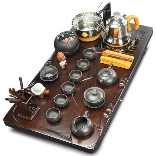 Hot sale beautiful Ceramic Purple Sand Kung Fu Tea Set free shipping