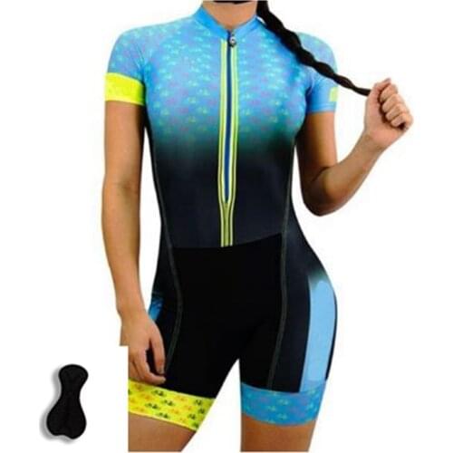 Triathlon Suit Womens Cycling Suit One Piece Black Jumpsuit Breathable And Quick-Drying sportswear summer womens clothing MTB