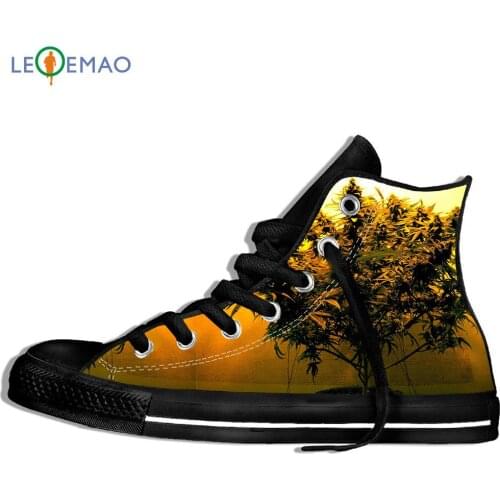Custom Sneakers Hot Growing Weedfor Men/high Quality Growing Weed Canvas Trends Comfortable Ultra Light Sports Shoes