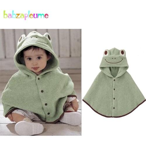 Babzapleume 6-24Months/spring autumn baby girls boys coats and jackets cartoon cute newborn cloak hooded infant outerwear BC1533