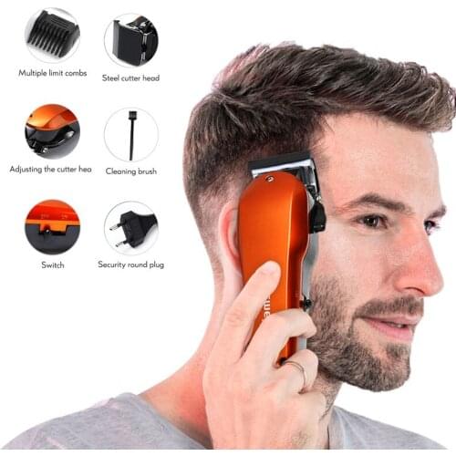 Kemei Hair Clipper Professional Powerful Electric Trimmer Barber Adjustment Stainless Steel Wired Blade Hair Cutting Machine F30