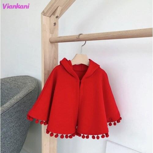 Fashion Baby Girl Winter Clothes Red Hooded Cape Cloak Baby Clothes Boy Infant Hooded 2021 New Cape Baby Girl Winter Clothing