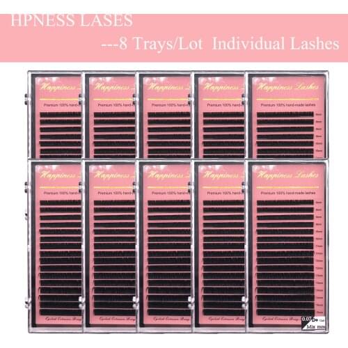 Soft Eyelash Extension 16 Lines/Tray Lashes Premium Mink Silk Classic Natural Individual For Salon Makeup Lashes 10 Trays/Lot