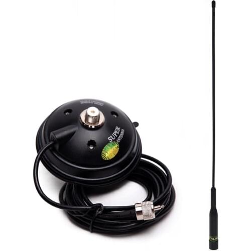 NAGOYA NL-R3 Dual Band VHF UHF 144/430MHz Whip Antenna Magnetic Mount (base dia:9cm/11.5cm/12cm) for Mobile Radio Walkie Talkie