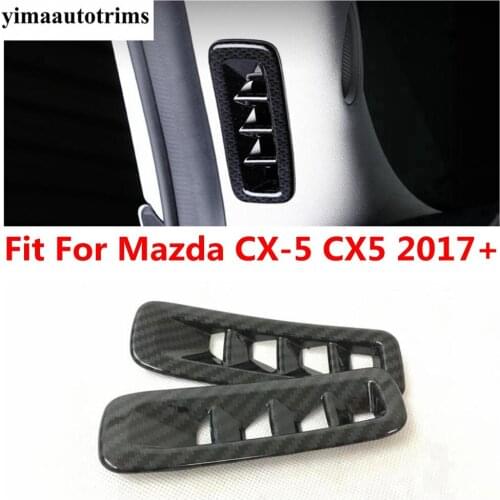 Pillar A Inside Air Conditioning AC Outlet Vent Cover Kit Trim For Mazda CX-5 CX5 2017 - 2021 Matte / Carbon Fiber Interior ABS