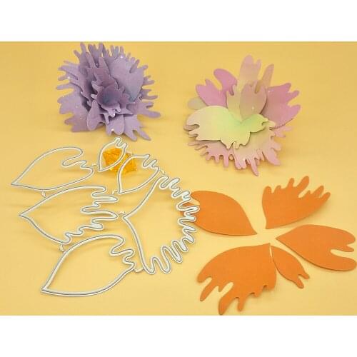 New irregular 6-piece petal metal cutting mold scrapbook mold embossed decoration photo album decoration card making DIY craft