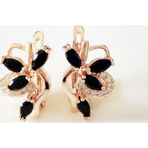 Gold 585 Earring Women Jewelry Luxury Birthday Gift Office Long Drop Earrings for Lady