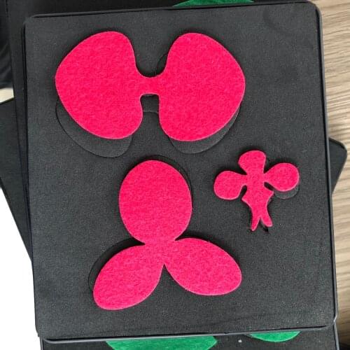 Scrapbooking flower cutting die wooden steel rule with back case SMR-FL0019