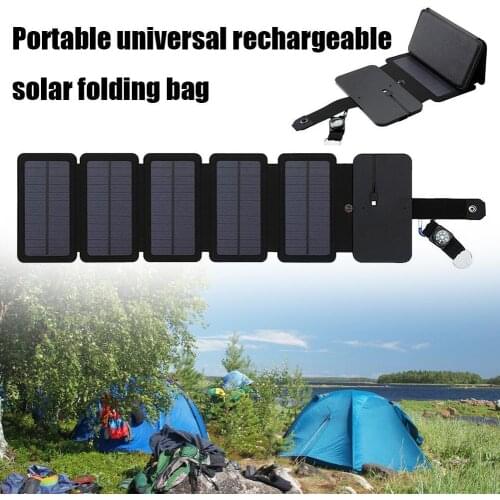 Sunpower Folding 10W Solar Cells Charger 5V 2.1A Usb Devices For Smartphones Portable Panels Output Solar M7Z9