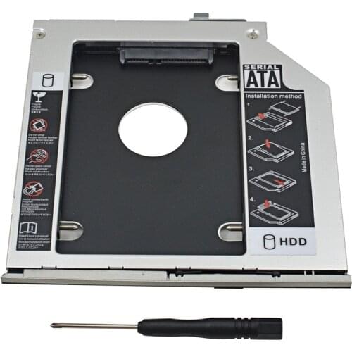 External Hard Drive 1TB 2nd HDD Caddy 9.5mm SATA 3.0 2.5" SSD HDD Adapter Case for HP EliteBook 2560P 2570P Optibay