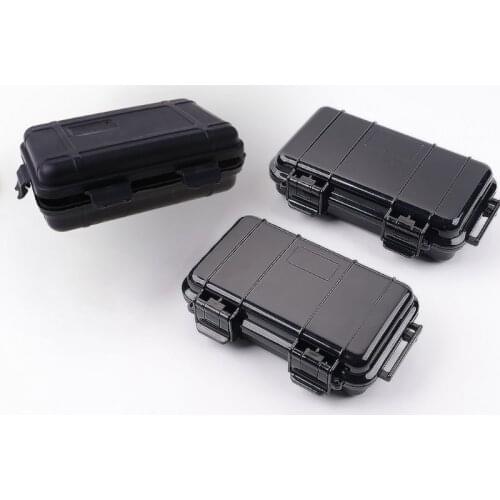 Waterproof Shockproof Box Phone Electronic Gadgets Airtight Outdoor Case ABS Plastic Tool Box Dry Box Survival Case black