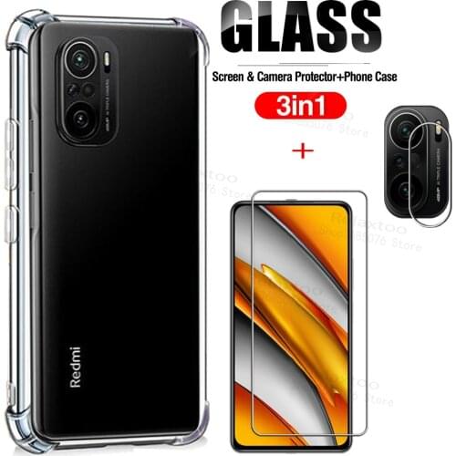 Protective Glass For Xiaomi Poco F3 f 3 3f Case Screen Protector lens glass For Xiomi Poco pocophone little f3 6.67'' phone case