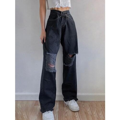 Women Slim Jeans Loose Vintage Female Pants Women Harajuku Baggy Jeans Womens Pants Casual Funny Pants Jeans fashion