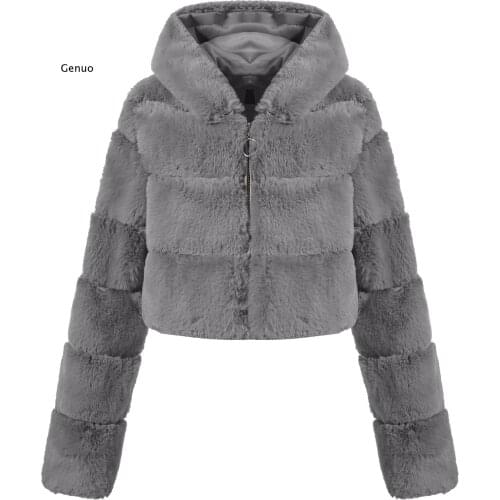 Winter Zipper Velvet Pockets Hoodies Loose Harajuku Streetwear Women Faux Fur Coat Spring Autumn Y2k Drawstring Jackets