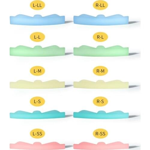 10 Boxes Professional Silicone Eyelash Perming Pad Silicone Eyelashes Curler Rods Lashes Lift Shield Tool 8 Pairs