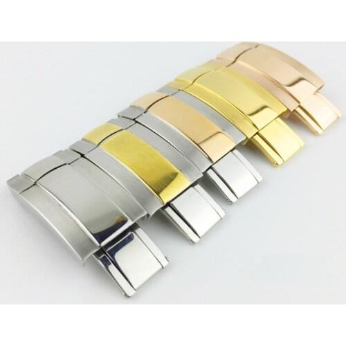 16mm*9mm Butterfly Clasp 316 Stainless Steel Watch Buckle Folding Clasp For Rol watch band buckle clasp replace