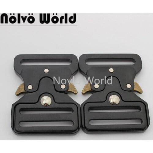 2-30 pieces 2 colors 66*51mm 1-1/2'' dark black color insert buckle for backpack suitcase bag strap adjust buckle