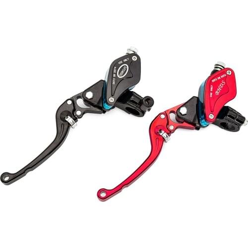 22mm 7/8'' Left Brake Handle Racing Motorcycle Brake Pumps Hydraulic Clutch Brake Pump Master Cylinder Lever Pump Red Black