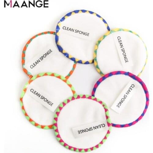 6PCS Makeup Remover Pads Can Be Reused 200 Times Make Up Remove Puff Double-sided Usable Skin Care Face Wash Sponge Beauty Tool