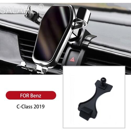 For Benz C-Class 19 New Car Mobile Phone Holder Stand GPS Smartphone No Magnetic Air Vent Clip Mount Bracket Support Accessories