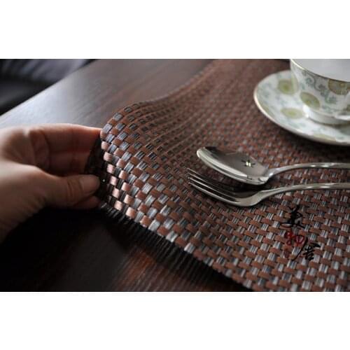Freeshipping Thick PVC Heat Insulation Dining Table Mat Placemat washed Disc Bowl Coasters Waterproof Cloth Slip-resistant Pad