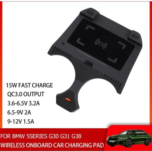 For BMW 5 Series G30 G31 G38 Wireless Onboard Car Charging Pad