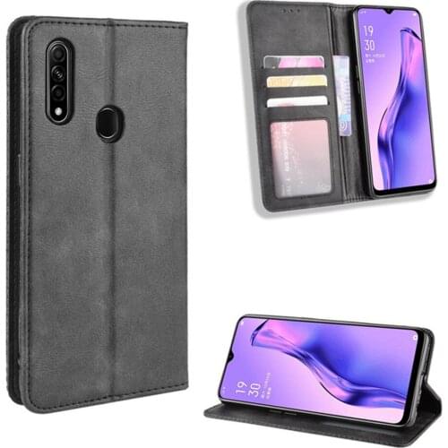 For Oppo A8 Case 6.5 inch Luxury Flip PU Leather Wallet Magnetic Adsorption Case For OPPO A31 2020 Protective Phone Bags