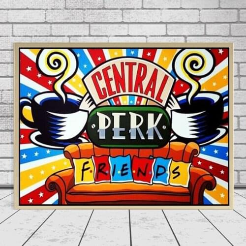 DIY AB Diamond Painting Tv Show Inspirational Central Perk 5D Full Drill Resin Mosaic Embroidery Cross Stitch Home Decoration