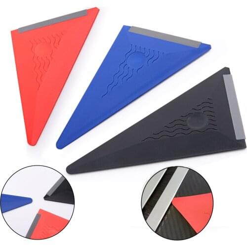 FOSHIO 3pcs/Set Carbon Fiber Film Vinyl Squeegee Window Tinting Silicone Rubber Scraper Glue Sticker Remover Wrapping Car Tools