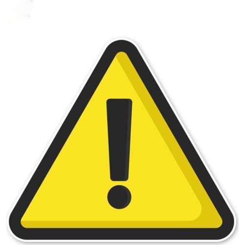 Customized Warning Sign Car Sticker Pvc Motorcycle Auto Parts Stop Window Decoration Waterproof Decal 13cm*11cm