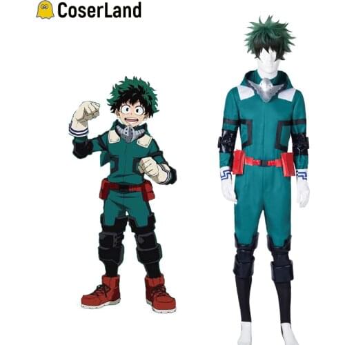 MHA Midoriya Izuku Jumpsuit Wig My Hero Academia Boku no Hero Deku Cosplay Costume Battle Suit Carnival Halloween Comic Con Wear