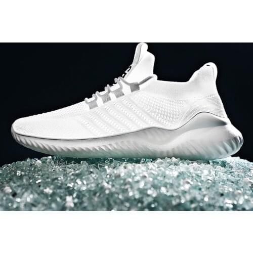 Damyuan Men Shoes Mans Mesh Breathable White Sneakers Blade Design Male Comfortable Outdoor Black Light Walking Sports Shoes 46