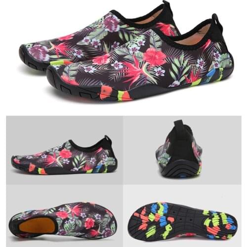 Men and Women Sneakers Outdoor Beach Aqua Shoes Rubber Sole Non-slip Quick Dry Barefoot Shoes