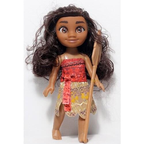 25 CM Girl Doll Mobile Joint Body Beautiful Brown Eyes Primitive People Dress Up Doll Baby Girl Doll Plastic DIY Toy Girl