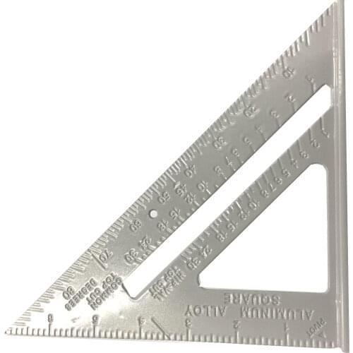 Aluminum Alloy Speed Square Combination Triangle Metric Ruler Carpenters Protractor Miter Framing Measuring Tools Tape Measures
