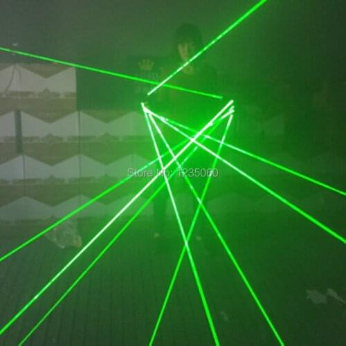 Christmas Decorations LED Laser Gloves Green Light Dancing Stage Shows DJ Club Party Bar Show Stage Lighting Effect 5 Laser Head