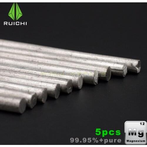 5pcs magnesium Rods magnesium metals sticks 99.95% pure