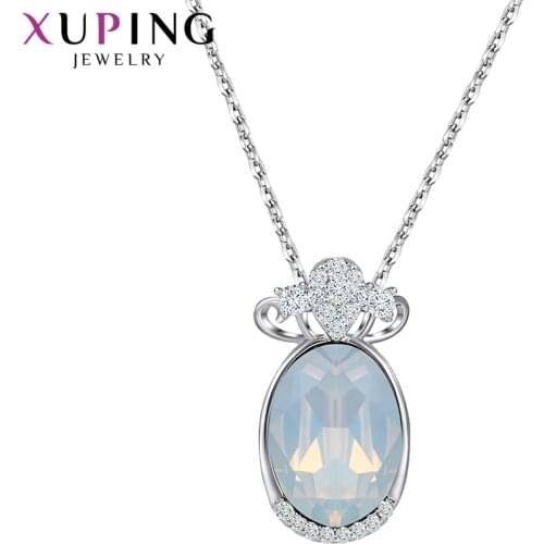 Xuping Jewelery Fashion Hot Sale European Style Crystals Necklace for Women Elegant Party Gifts 40268