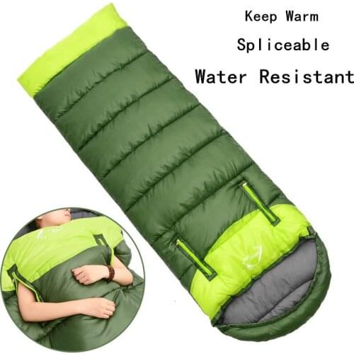 Travel Sleeping Bag Indoor Lazy Sleep Bag Outdoor Hiking Waterproof Splicing Envelope Cotton Thicken Warm Camping Sleeping Bags