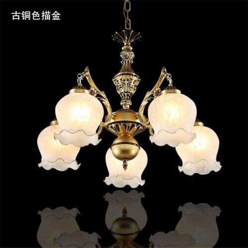 New Hot genuine zinc vintage bedroom lamp LED Chandelier lights Top novelty Indoor Lights wedding decoration kitchen light