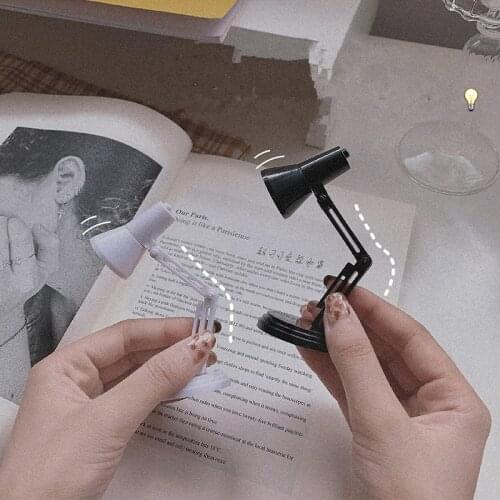 Portable Mini LED Reading Lamp Energy-saving Travel Bedroom Night Light Book Bright Light with Clip Folder of Lights Flexible