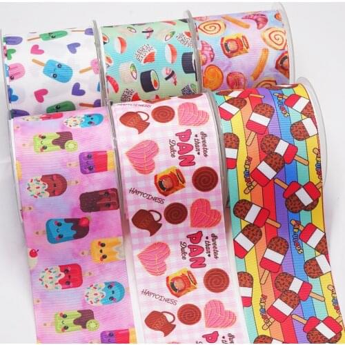 DIY Handmade Materials Printed Grosgrain Ribbon 50 Yard Per Size 54100