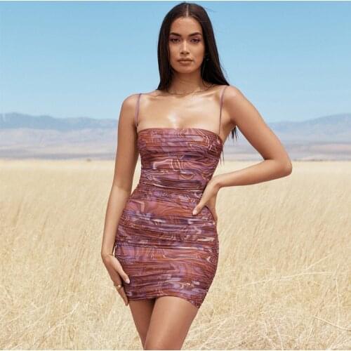 High Quality Mesh Bodycon Dress Women Sexy Party Dress Mini 2021 New House of Cb Dress Floral Printing Evening Club Dress