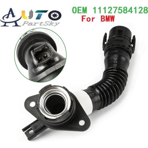 For BMW E82 E88 E70N F10 F12 F13 OEM 11127584128 Crankcase Vent Hose From Valve Cover 11 12 7 584 128 Crankcase Breather Hose